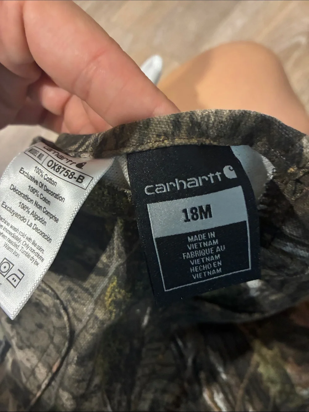 Carhartt Kids Realtree Camo Overalls in Brown and Green
